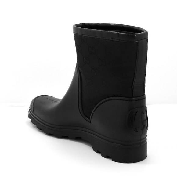 Gucci Black Rubber HorseBit Rain Boots Size 4.5/35 | Yoogi Gucci Rain Boots